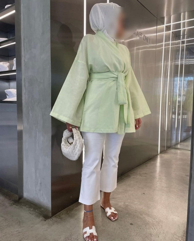 Linen Wrap Jacket